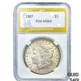 1887 Morgan Silver Dollar PGA MS64
