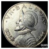 1934 Panama Silver Un Balboa GEM BU
