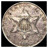 1855 Silver Three-Cent Piece NEARLY UNCIRCULATED