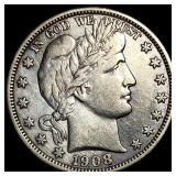 1908 Barber Half Dollar NEARLY UNCIRCULATED