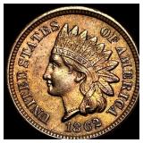 1862 Copper-Nickel Indian Head Cent CLOSELY UNCIRC