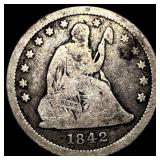 1842 Seated Liberty Quarter NICELY CIRCULATED