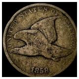 1858 Copper-Nickel Flying Eagle Cent NICELY CIRCUL