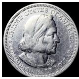 1893 Silver Columbian Half Dollar NEARLY UNCIRCULA