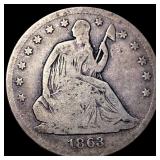 1863-S Silver Half Dollar NICELY CIRCULATED