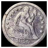 1850 Seated Liberty Dime LIGHTLY CIRCULATED