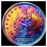 1873 Silver Seated Liberty Quarter CHOICE AU