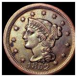1852 Braided Hair Large Cent CLOSELY UNCIRCULATED