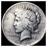 1921 Silver Peace Dollar LIGHTLY CIRCULATED