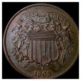 1865 Copper Two-Cent Piece UNCIRCULATED