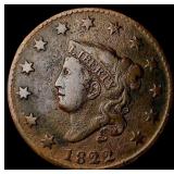 1822 Large Cent NEARLY UNCIRCULATED