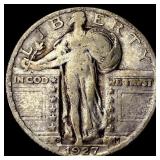 1927-D Silver Standing Liberty Quarter LIGHTLY CIR