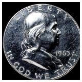 1963 Franklin Silver Half Dollar GEM PROOF