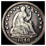 1848 Seated Liberty Half Dime CLOSELY UNCIRCULATED