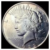 1922-S Silver Peace Dollar CHOICE BU