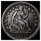 1842 Seated Liberty Half Dime NEARLY UNCIRCULATED