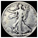 1929-S Silver Half Dollar Walking Liberty LIGHTLY