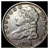 1834 Capped Bust Dime CHOICE AU