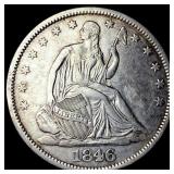 1846-O Silver Half Dollar CHOICE AU