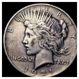 1921 Silver Peace Dollar ABOUT UNCIRCULATED