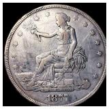 1877 Silver Trade Dollar LIGHTLY CIRCULATED