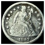 1857-O Silver Seated Liberty Dime  UNCIRCULATED
