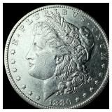 1880-O Micro O Silver Morgan Dollar LIGHTLY  CIRC