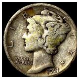 1921 Mercury Dime LIGHTLY CIRCULATED