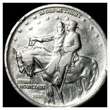 1925 Silver Stone Mountain Half Dollar CLOSELY UNC