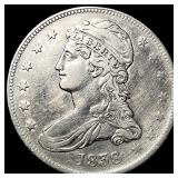 1838 Capped Bust Half Dollar CHOICE AU