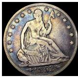 1853 Arrows Seated Liberty Half Dollar LIGHTLY CIR