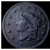1845 Braided Hair Large Cent NEARLY UNCIRCULATED