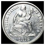 1876 Seated Liberty Dime NEARLY UNCIRCULATED