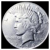 1934 Peace Silver Dollar NEARLY UNCIRCULATED