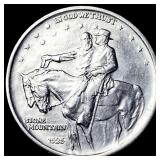 1925 Silver Stone Mountain Half Dollar CLOSELY UNC