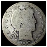 1897-S Silver Barber Half Dollar NICELY CIRCULATED