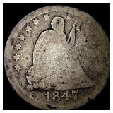 1847-O Silver Seated Liberty Dime NICELY CIRCULATE
