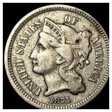 1871 Nickel Three-Cent Piece LIGHTLY CIRCULATED