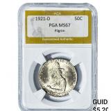 1921-D Pilgrim Half Dollar PGA MS67