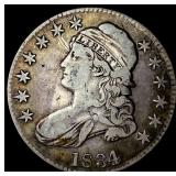 1834 Capped Bust Half Dollar LIGHTLY CIRCULATED