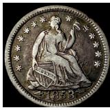 1853 Arrows Seated Liberty Half Dime NEARLY UNCIRC