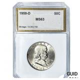 1959-D Franklin Half Dollar PCI MS63