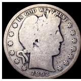 1892 Silver Barber Half Dollar NICELY CIRCULATED