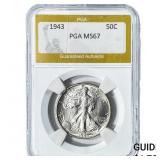 1943 Walking Liberty Half Dollar PGA MS67