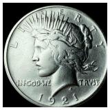 1921 Silver High Relief Peace Dollar  UNCIRCULATE