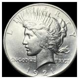 1921 Silver High Relief Peace Dollar  UNCIRCULATE