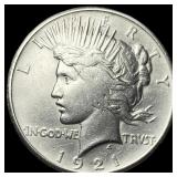 1921 Silver High Relief Peace Dollar  UNCIRCULATE