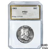1963 Franklin Half Dollar PCI PR64 Cameo