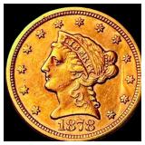 1878 Liberty Head Quarter Eagle $2.50 UNCIRCULATED