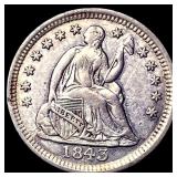 1843 Silver Half Dime UNCIRCULATED